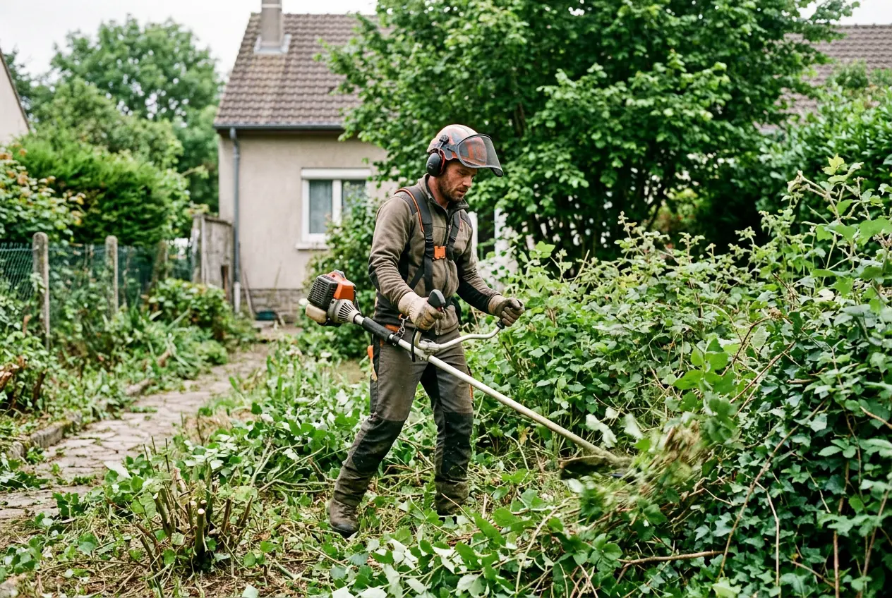 Débroussaillage de terrain envahi près de Gauchy